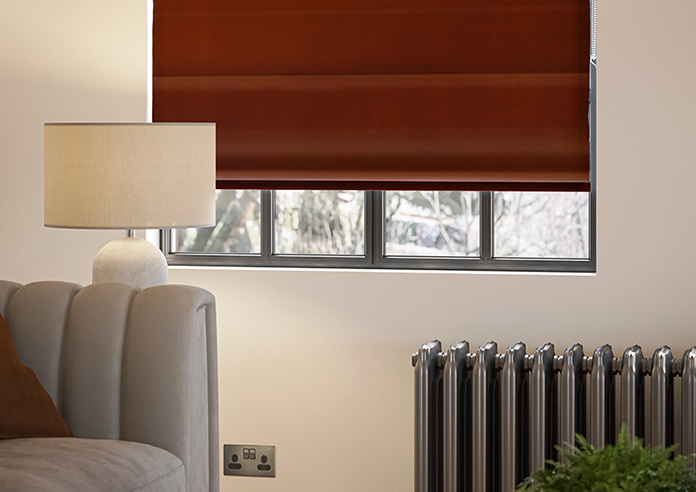 Ultra Luxe Velvet, Burnt Brick - Roman Blind - Image 5